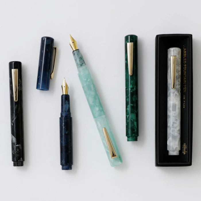 Hightide Attache Marbled Fountain Pen - The Journal Shop