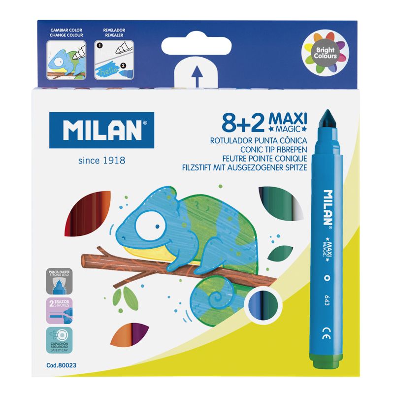 Milan Maxi Magic 8+2 Fibrepens - The Journal Shop