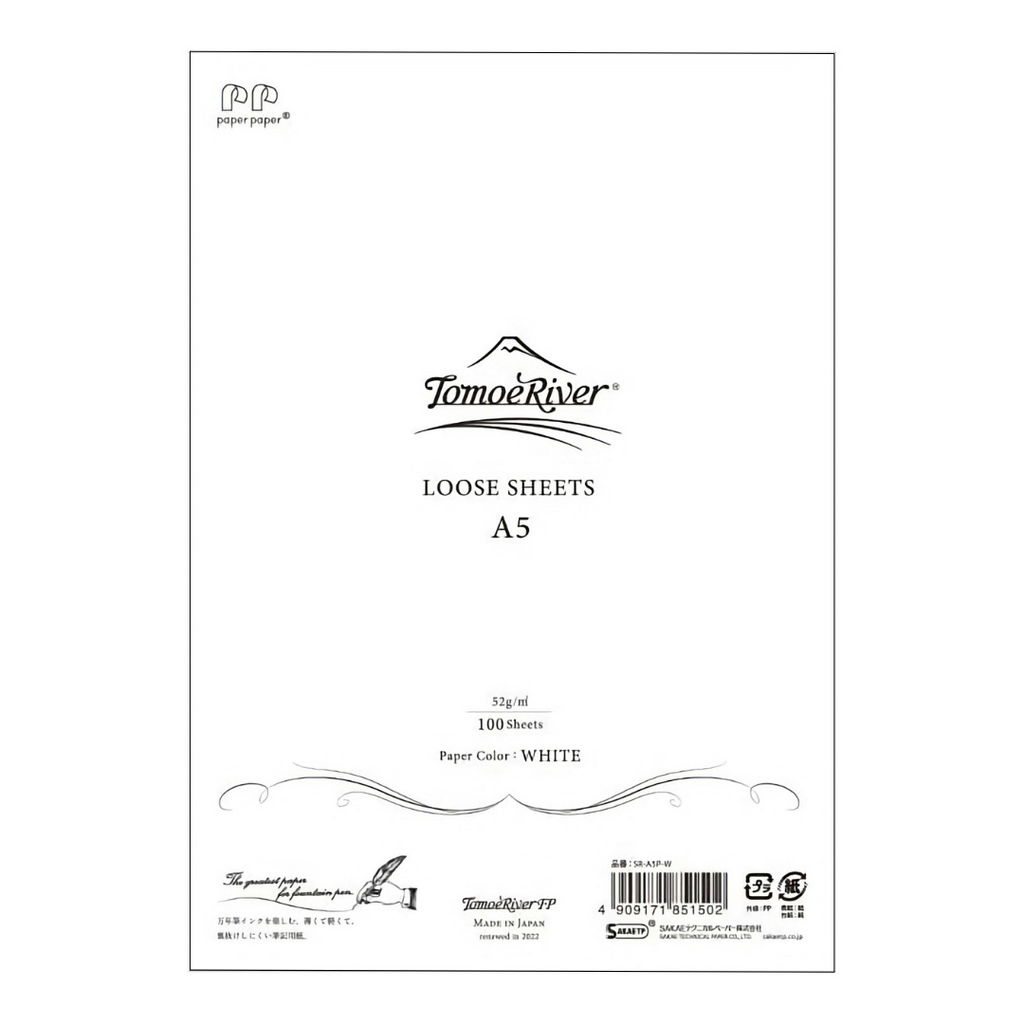 Sanzen Tomoe River Paper A5 52 gsm - 100 Sheets - Perfect for Fountain Pen Writing