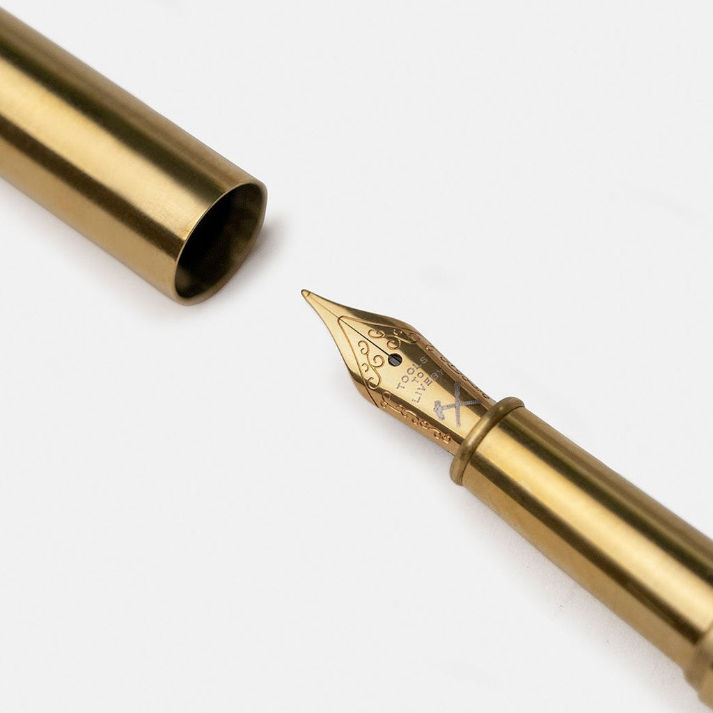 Tools To Live By Brass Fountain Pen (F nib) - The Journal Shop