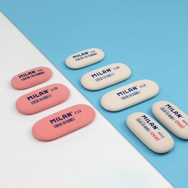 MILAN Oval 1012 Erasers [Pack of 2] - The Journal Shop