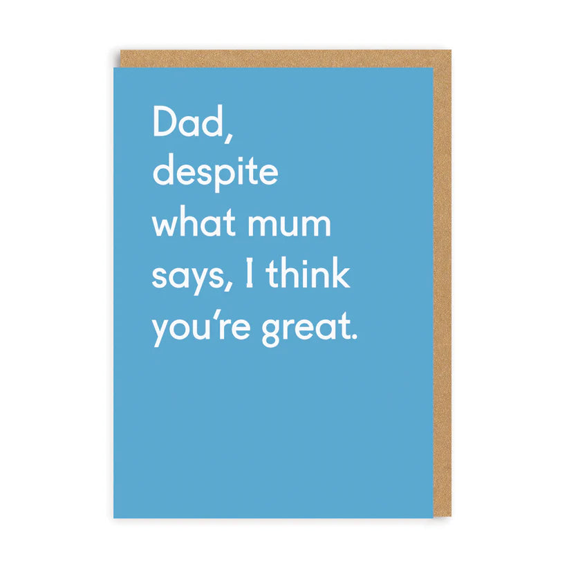 Ohh Deer 'Dad, Despite What Mum Says' Greeting Card - The Journal Shop