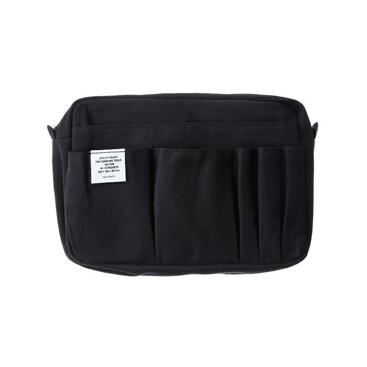 Black Delfonics Inner Carrying Utility Pouch M with spacious external pockets.
