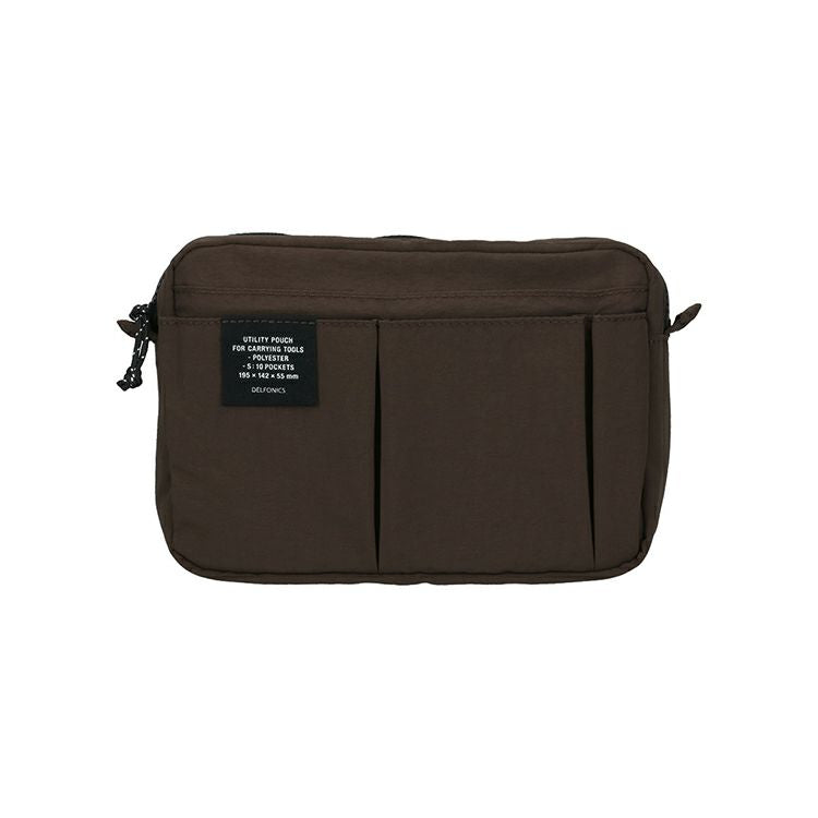 Front view of Delfonics Inner Carrying Stud Pouch S in Brown