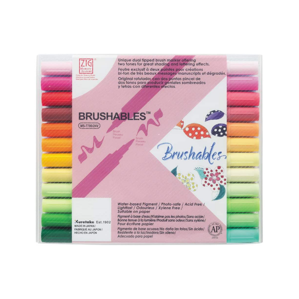 Zig Memory System Calligraphy Chalk Pastel Dual-Tip Markers 