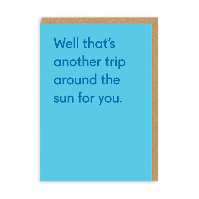 Ohh Deer Well That's Another Trip Around The Sun Greeting Card - The Journal Shop