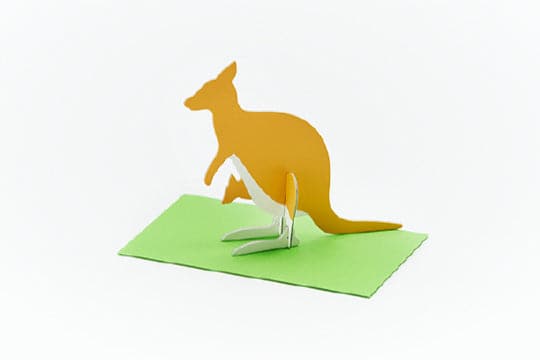 Good Morning -- Post Animal Greeting Cards -- Kangaroo - The Journal Shop