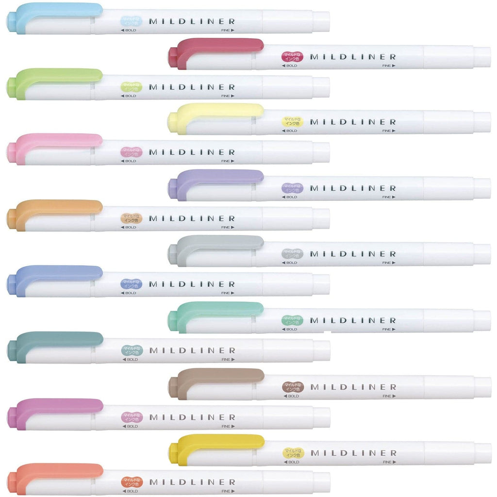Zebra Pen Mildliner Double Ended Highlighter Set, Broad and Fine Point  Tips, Assorted Neutral Vintage Ink Colors, 5-Pack